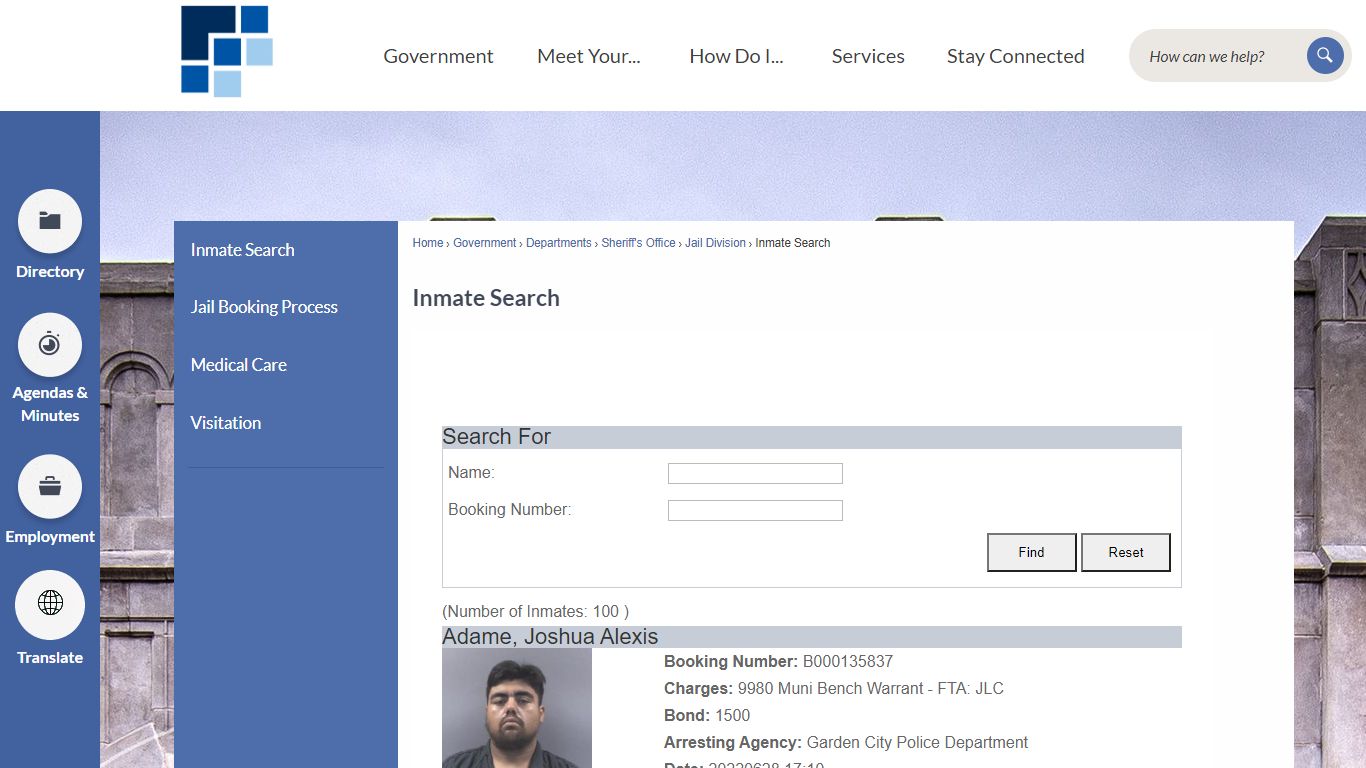 Inmate Search | Finney County, KS - Official Website
